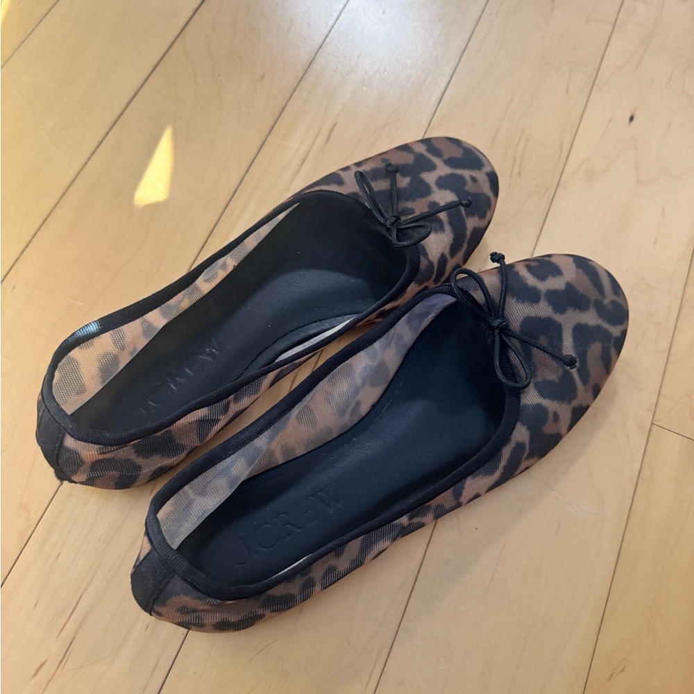 J.Crew Animal Print Mesh Flats Size 6.5